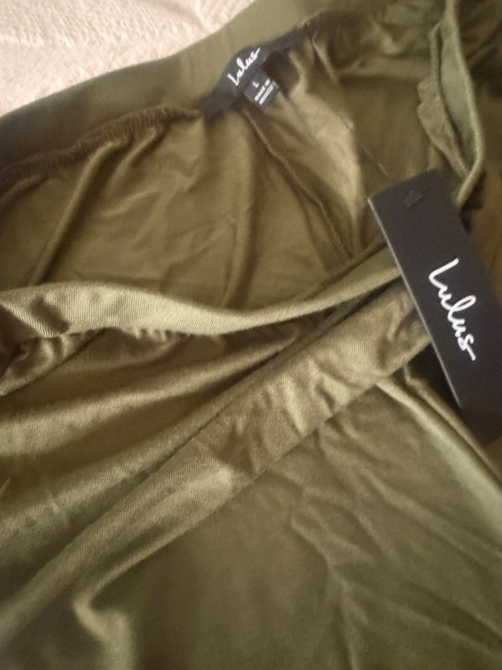 NEW size L Lulu's Olive Green Relaxed Jogger Pants. Rayon modal blend. Soft. - Picture 11 of 11